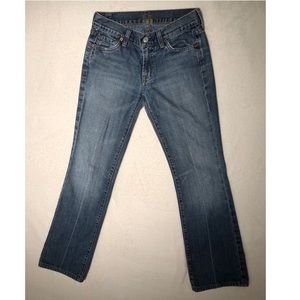 7 for all man kind jeans. Medium to light color